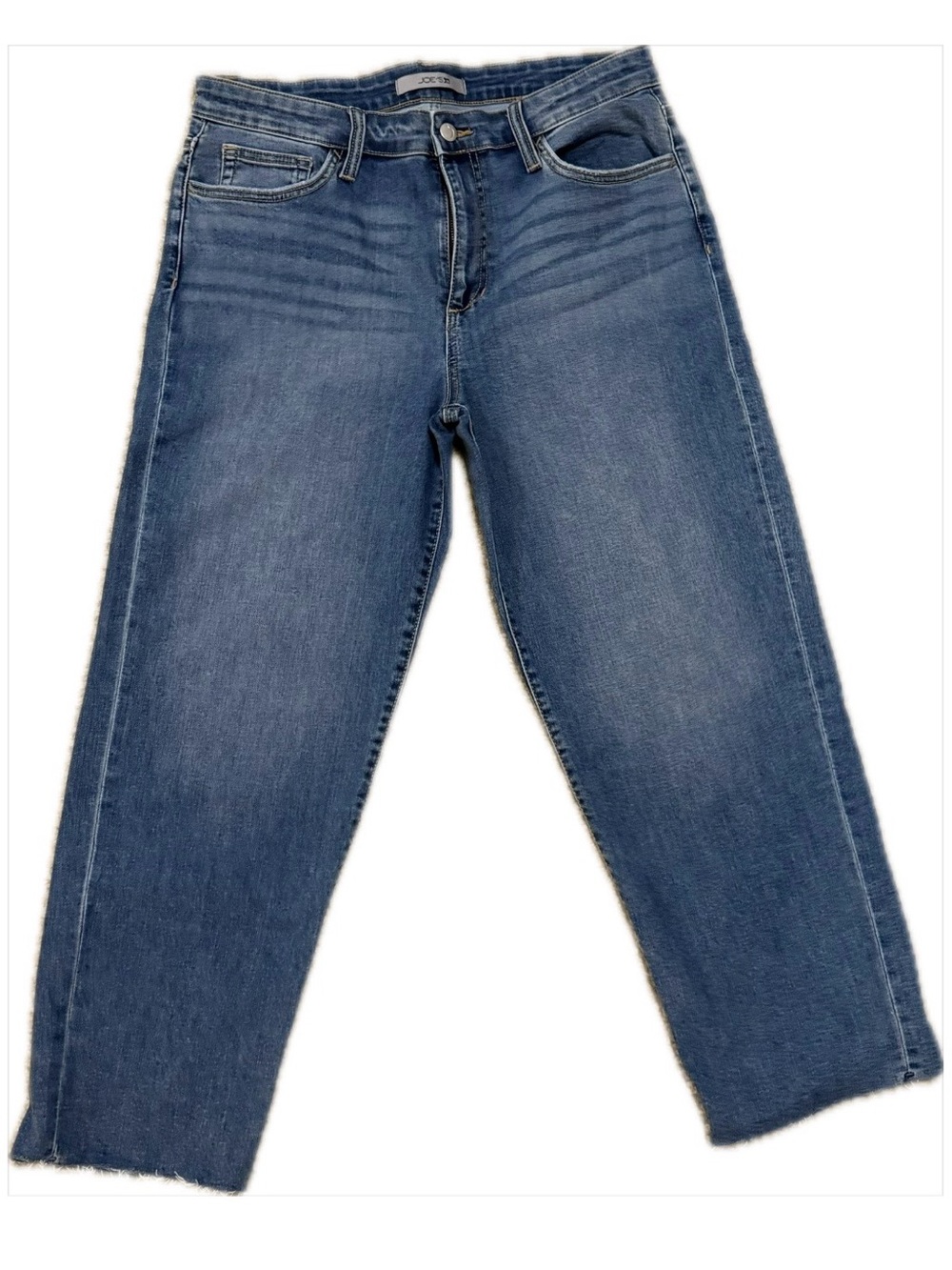 Joe's Jeans Women's Blue Cropped Jeans Raw Hem Mid Rise Size 30